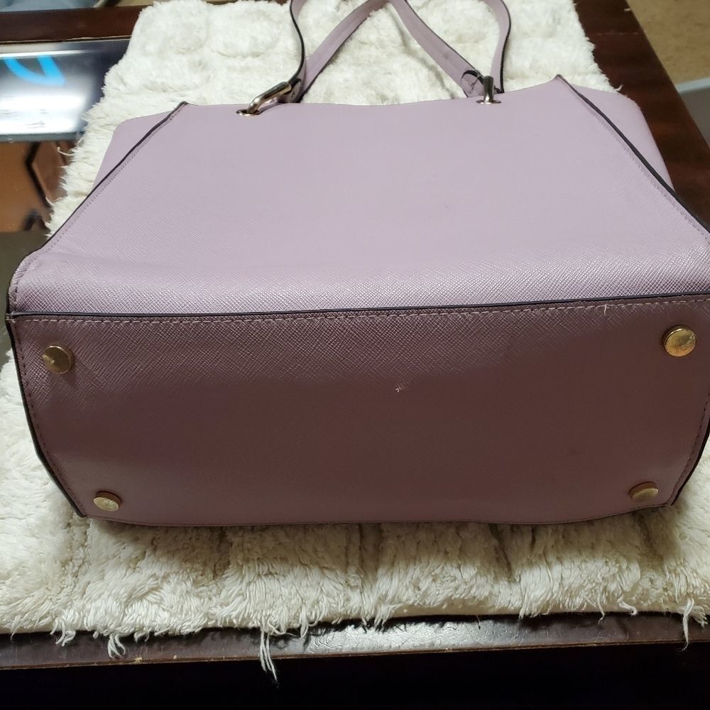 A New Day Purple Lilac Tote Bag Gold Hardware Medium - Picture 4 of 7